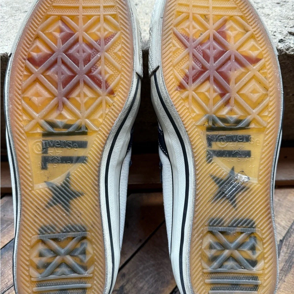 Converse x John Varvatos Low-Top Sneakers in Cream with Navy - Picture 6 of 8